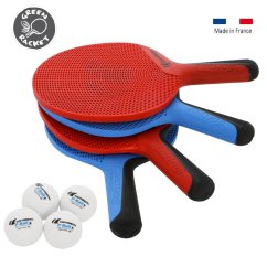 CORNILLEAU; SOFTBAT Pack Quattro, pálka venkovní 4 kusy, červená a modrá, míčky