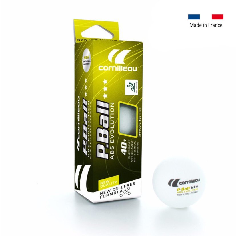CORNILLEAU; P-BALL ABS EVOLUTION***ITTF bílé, 3 ks