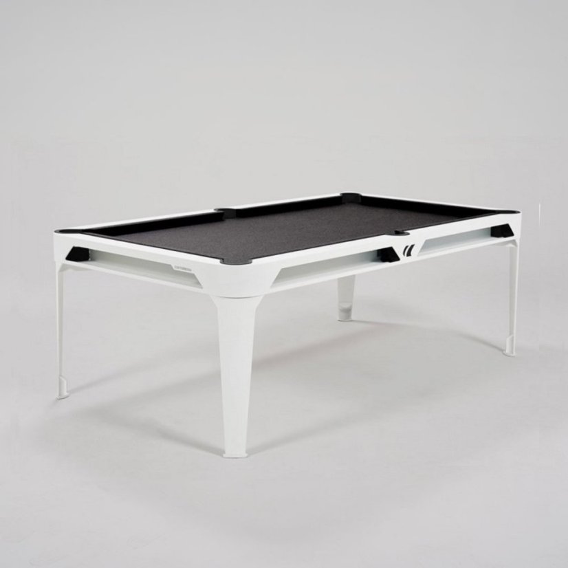 Kulečníkový stůl HYPHEN OUTDOOR, bílý rám, tmavě šedé plátno