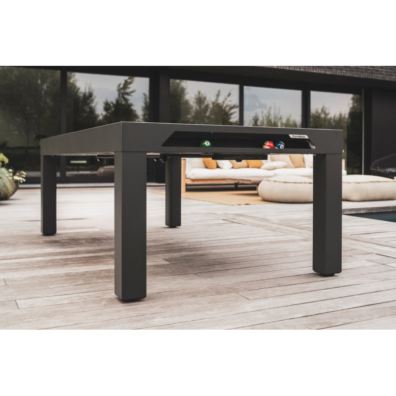 CORNILLEAU: Classic Pool Table, černý rám / tmavě šedé sukno