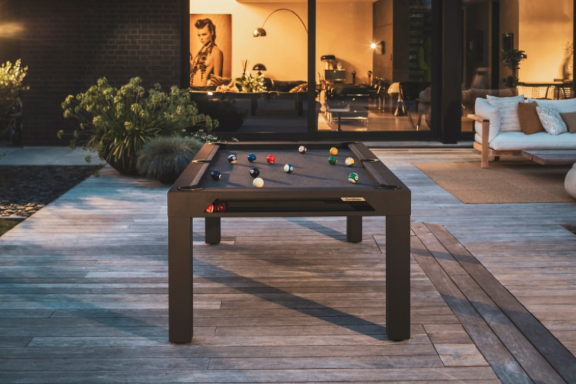 CORNILLEAU: Classic Pool Table, černý rám / tmavě šedé sukno