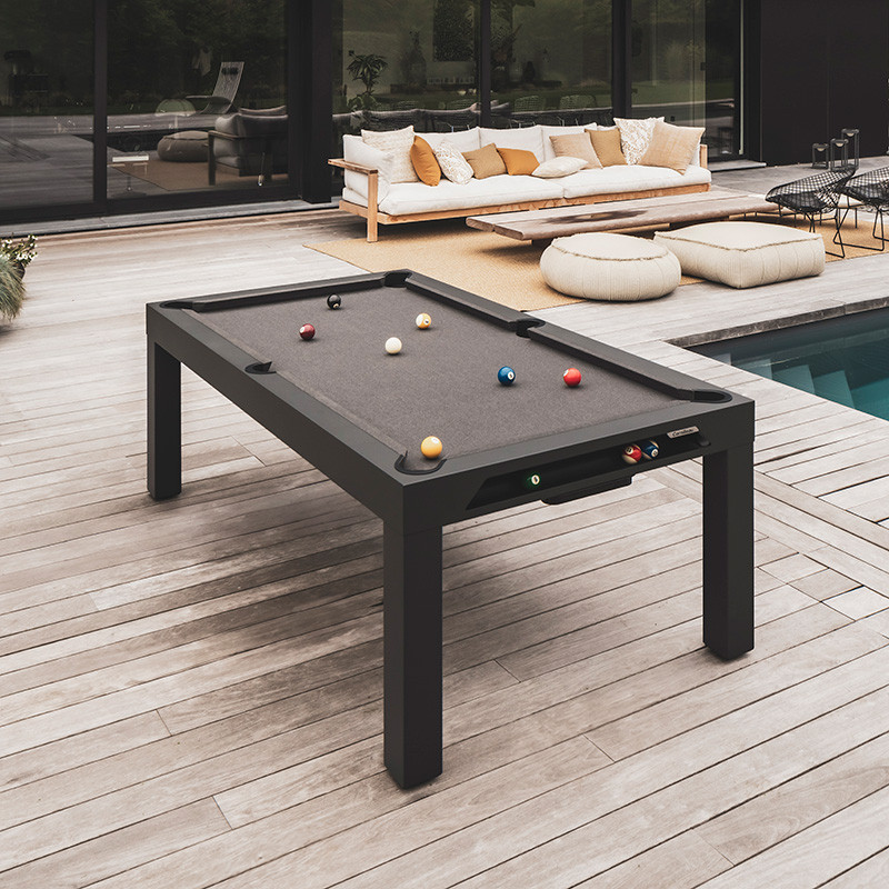 CORNILLEAU: Classic Pool Table, černý rám / tmavě šedé sukno