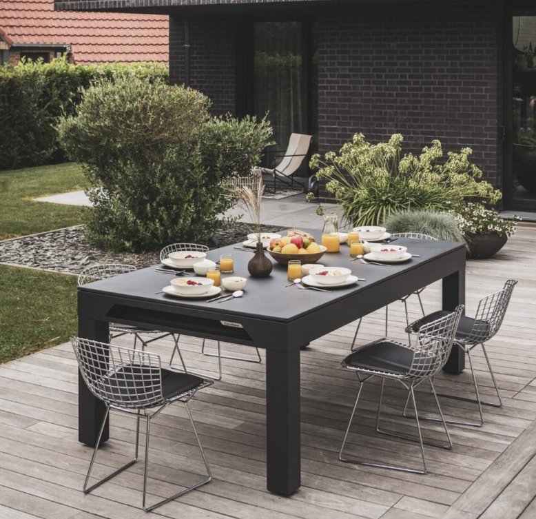 CORNILLEAU: Classic Pool Table - jídelní deska tři kusy, černý rám / kámen