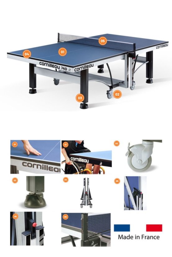 CORNILLEAU: Competition 740 ITTF, šedý