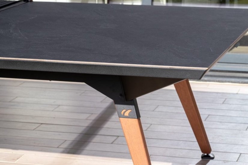Stůl na stolní tenis venkovní Cornilleau Lifestyle Outdoor černý rám a deska černý kámen