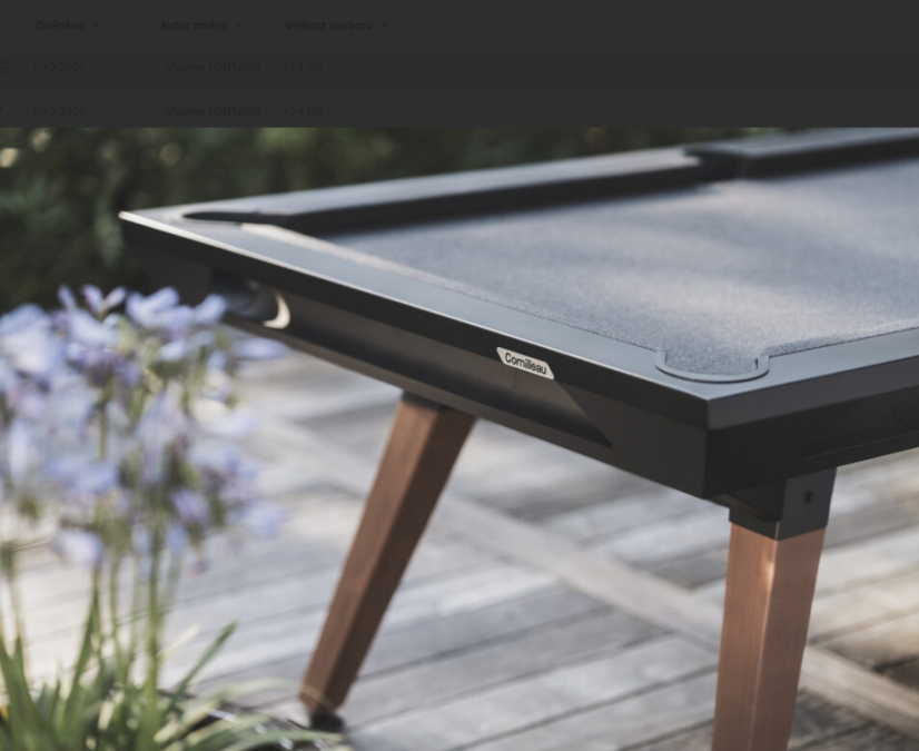 CORNILLEAU: Origin Pool Table, černý rám