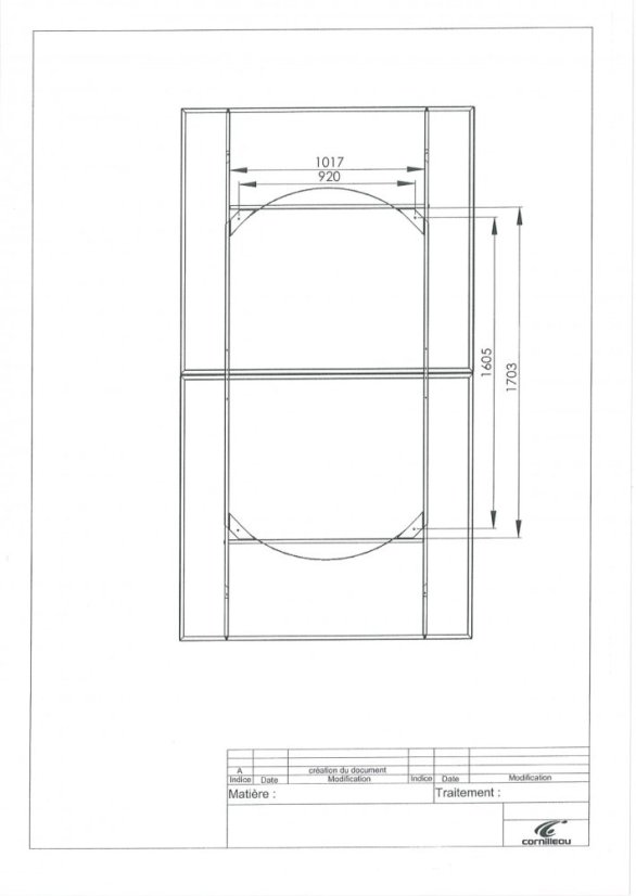 CORNILLEAU; CAMPUS OUTDOOR stůl, modrý