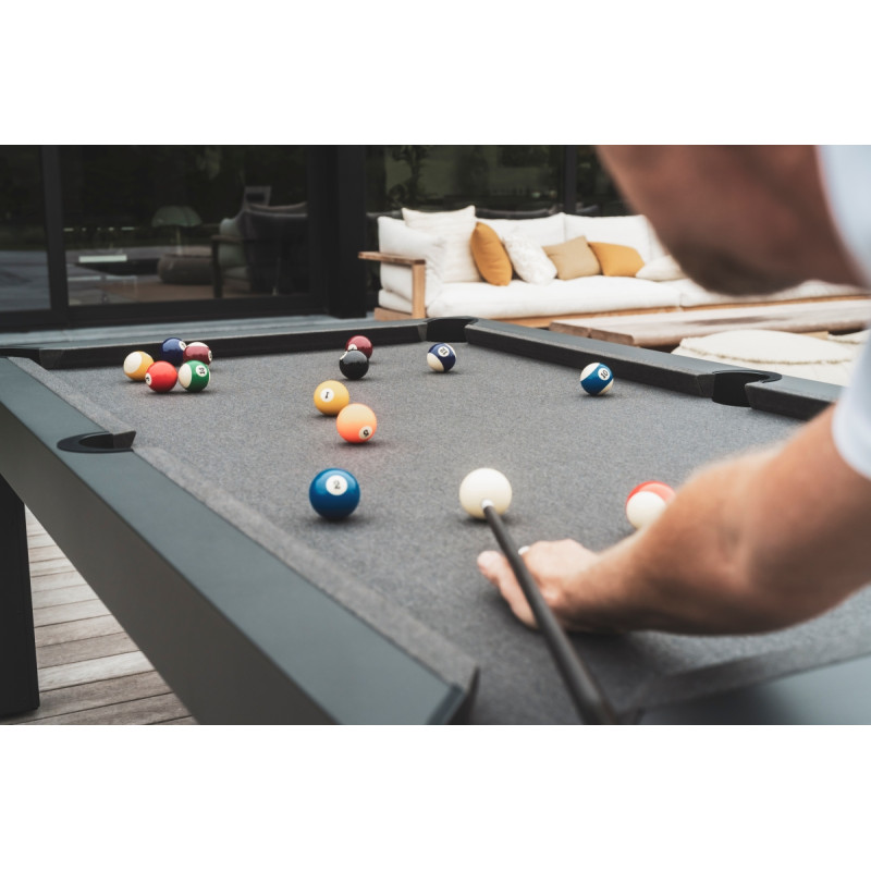 CORNILLEAU: Classic Pool Table, černý rám / tmavě šedé sukno