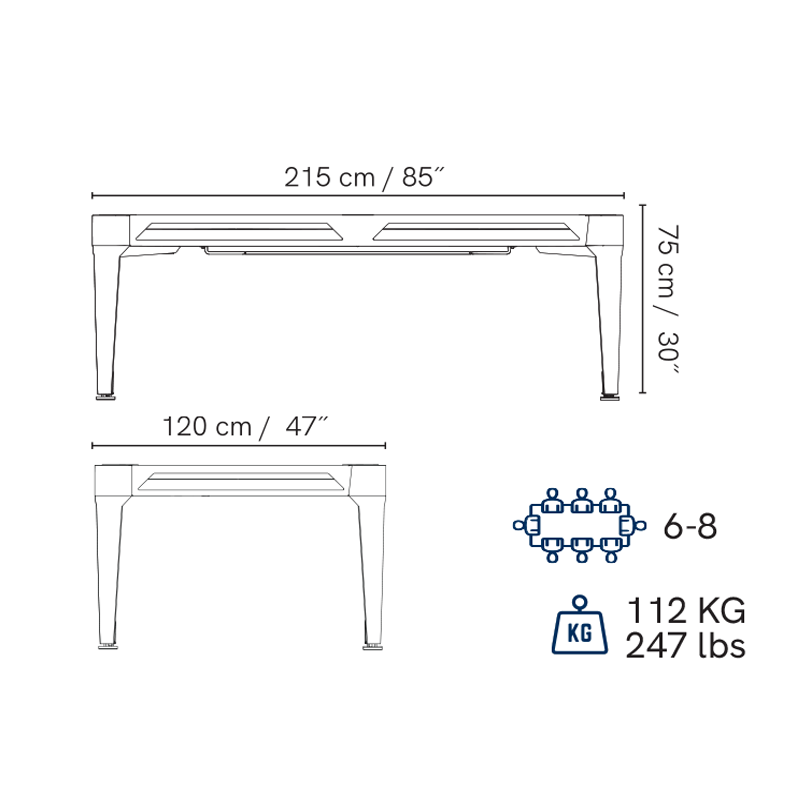 Kulečníkový stůl HYPHEN OUTDOOR, šedý rám, světle šedé plátno