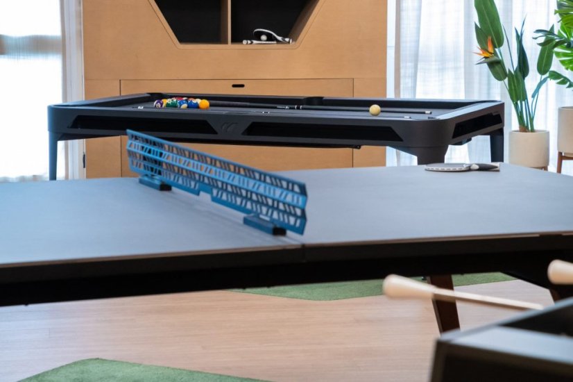 Stůl na stolní tenis venkovní Cornilleau Lifestyle Outdoor černý rám a deska černý kámen