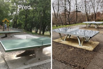 Park Parukářka: Nahrazujeme dosluhující pingpongové stoly moderními