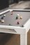CORNILLEAU: Classic Pool Table - jídelní deska tři kusy, bílý rám / dřevo