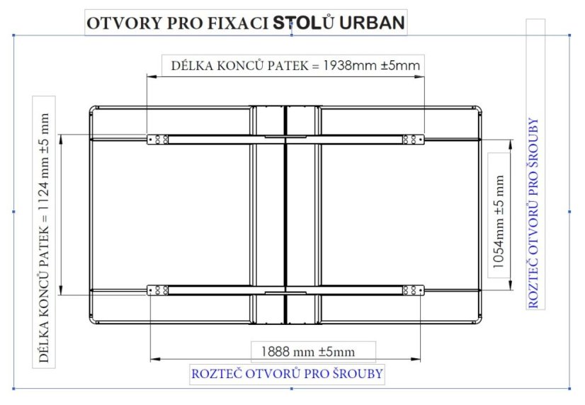 CORNILLEAU; URBAN OUTDOOR stůl, šedý