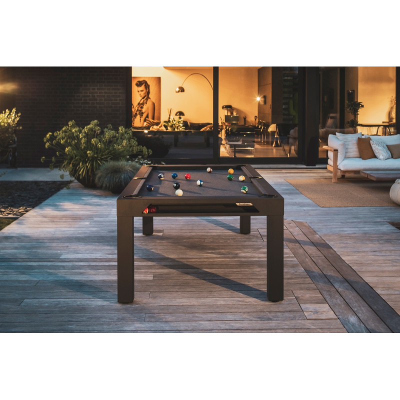 CORNILLEAU: Classic Pool Table, černý rám / tmavě šedé sukno