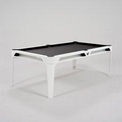 Kulečníkový stůl HYPHEN OUTDOOR, bílý rám, tmavě šedé plátno