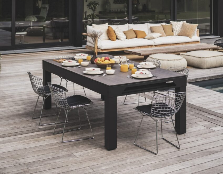 CORNILLEAU: Classic Pool Table - jídelní deska tři kusy, černý rám / dřevo