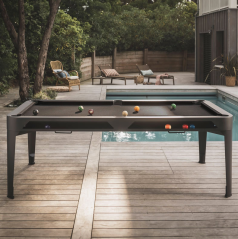 Kulečníkový stůl HYPHEN OUTDOOR, šedý rám, tmavě šedé plátno