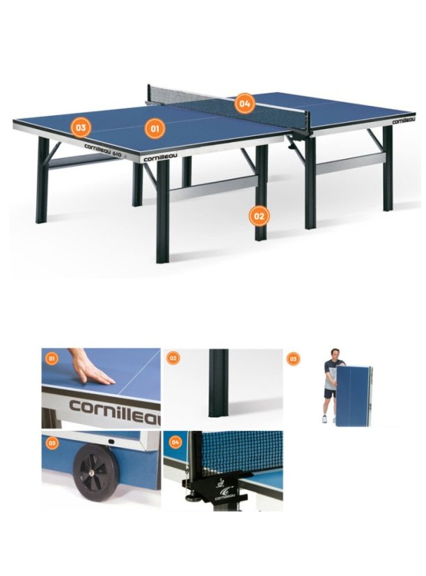 Stůl na stolní tenis Cornilleau Competition ITTF 610 modrý