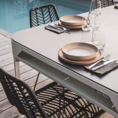 Jídelní deska pro HYPHEN OUTDOOR - dřevo - pro bílý rám stolu