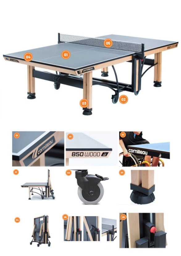 CORNILLEAU: Competition 850 ITTF, šedý