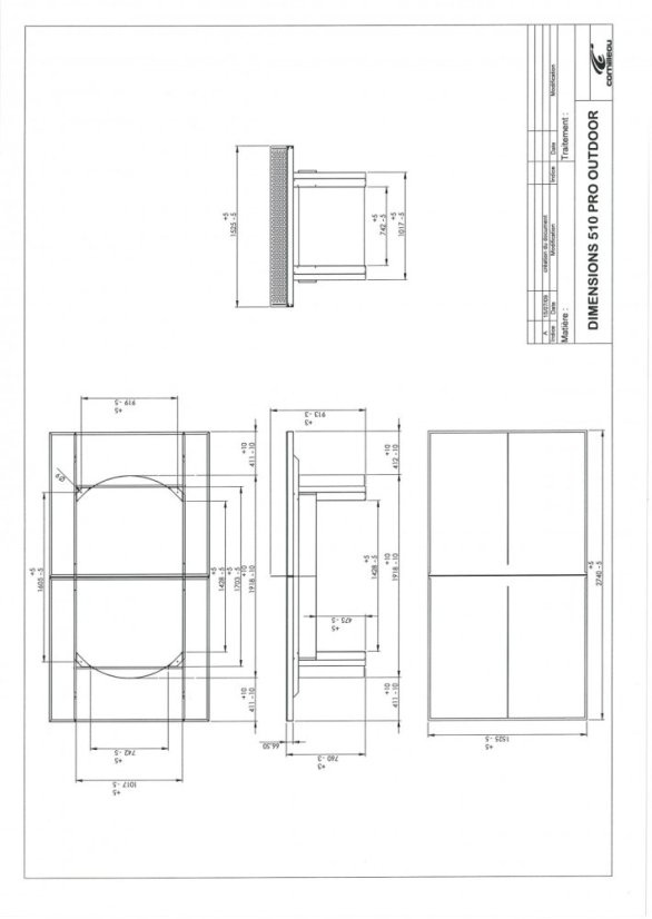 CORNILLEAU; CAMPUS OUTDOOR stůl, modrý